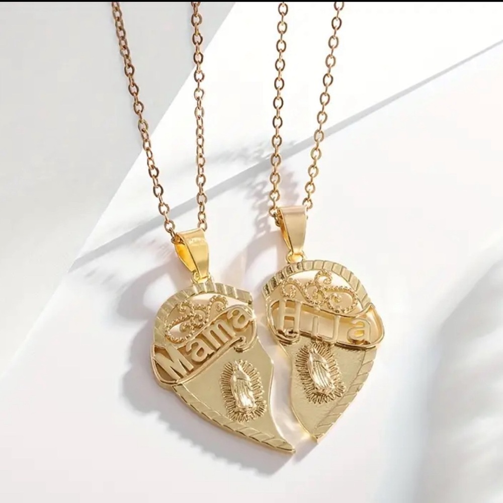 Necklace madre y hija fantasy jewelery with virgin